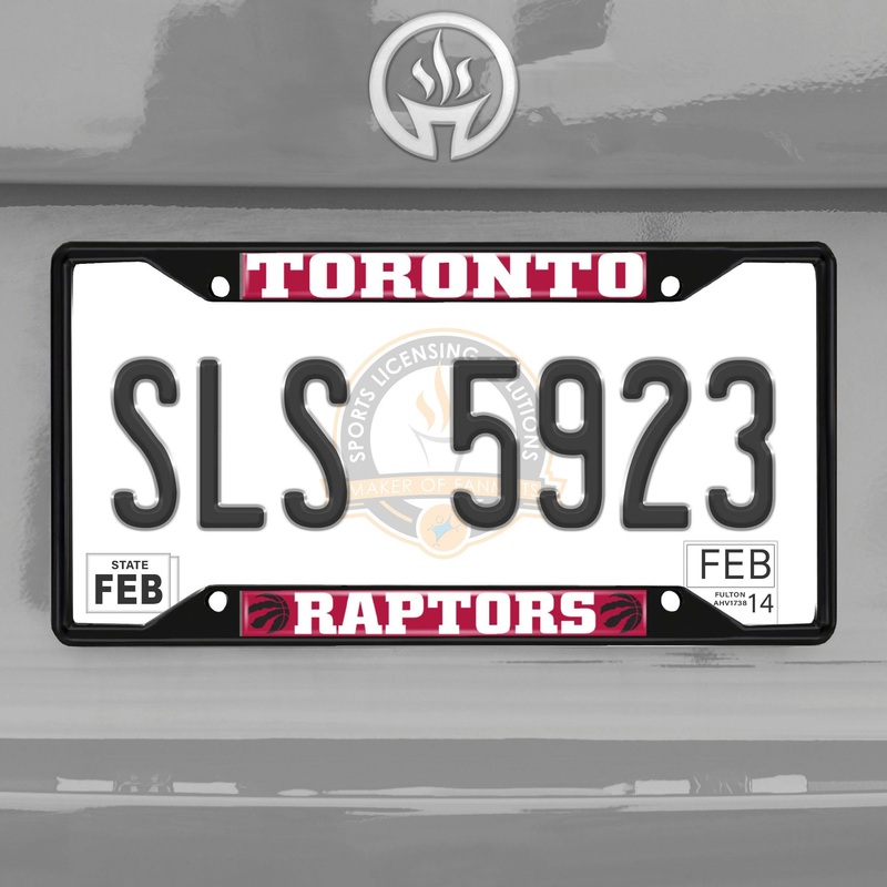 Fanmats Toronto Raptors Metal License Plate Frame Black Finish