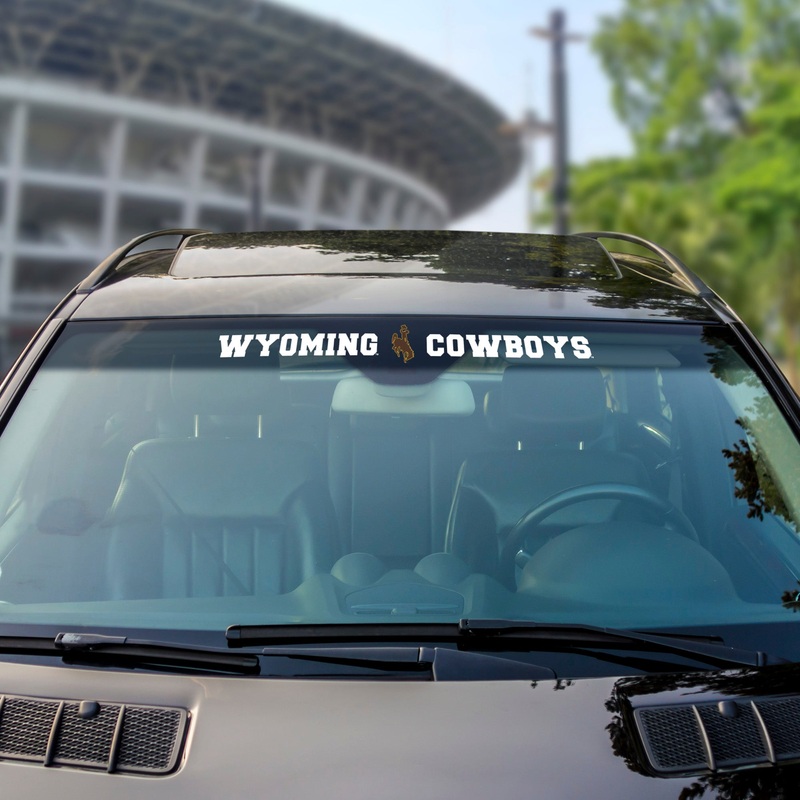 Fanmats Wyoming Cowboys Sun Stripe Windshield Decal 3.25 x 34