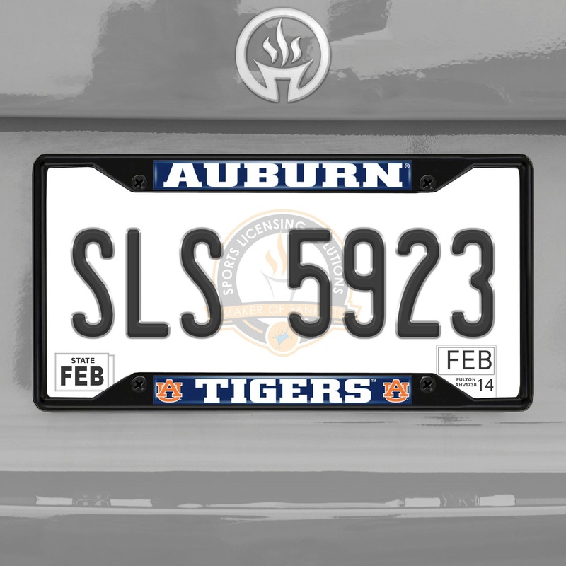 Fanmats Auburn Tigers Metal License Plate Frame Black Finish