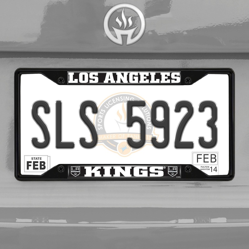 Fanmats Los Angeles Kings Metal License Plate Frame Black Finish