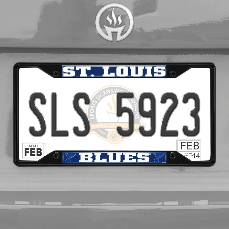 Fanmats St. Louis Blues Metal License Plate Frame Black Finish
