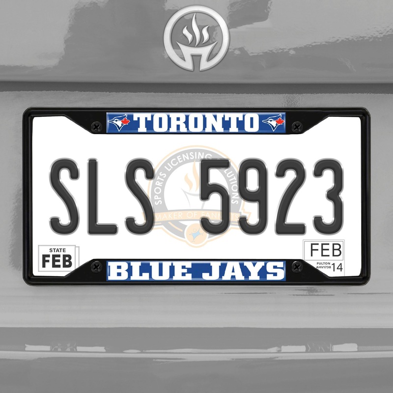 Fanmats Toronto Blue Jays Metal License Plate Frame Black Finish