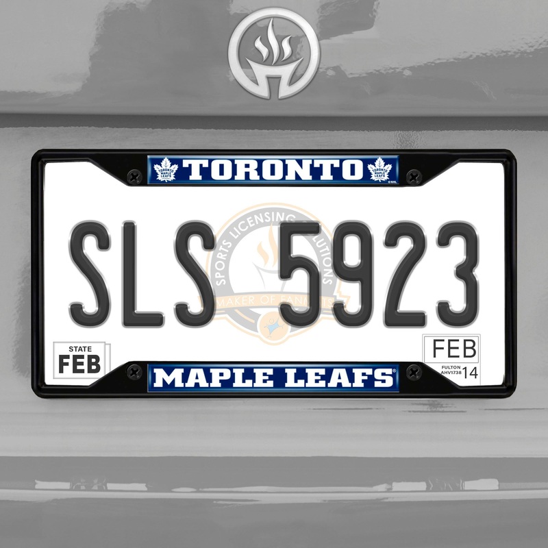 Fanmats Toronto Maple Leafs Metal License Plate Frame Black Finish