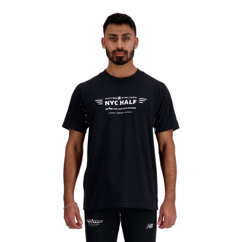 New Balance Men’s United Airlines NYC Half Graphic Black T-Shirt