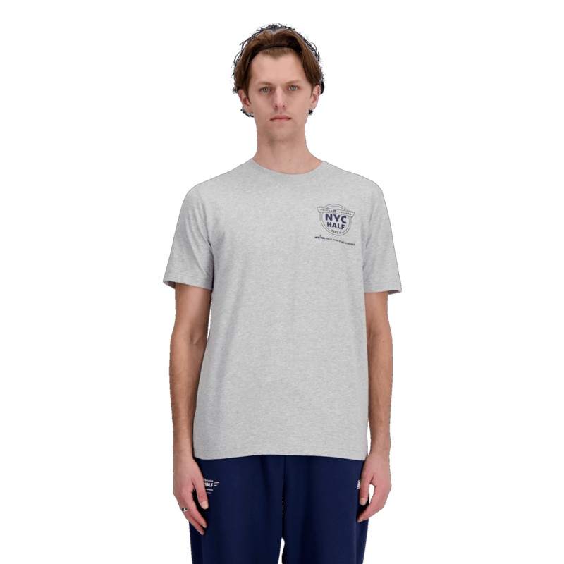 New Balance Men’s United Airlines NYC Half Graphic Grey T-Shirt