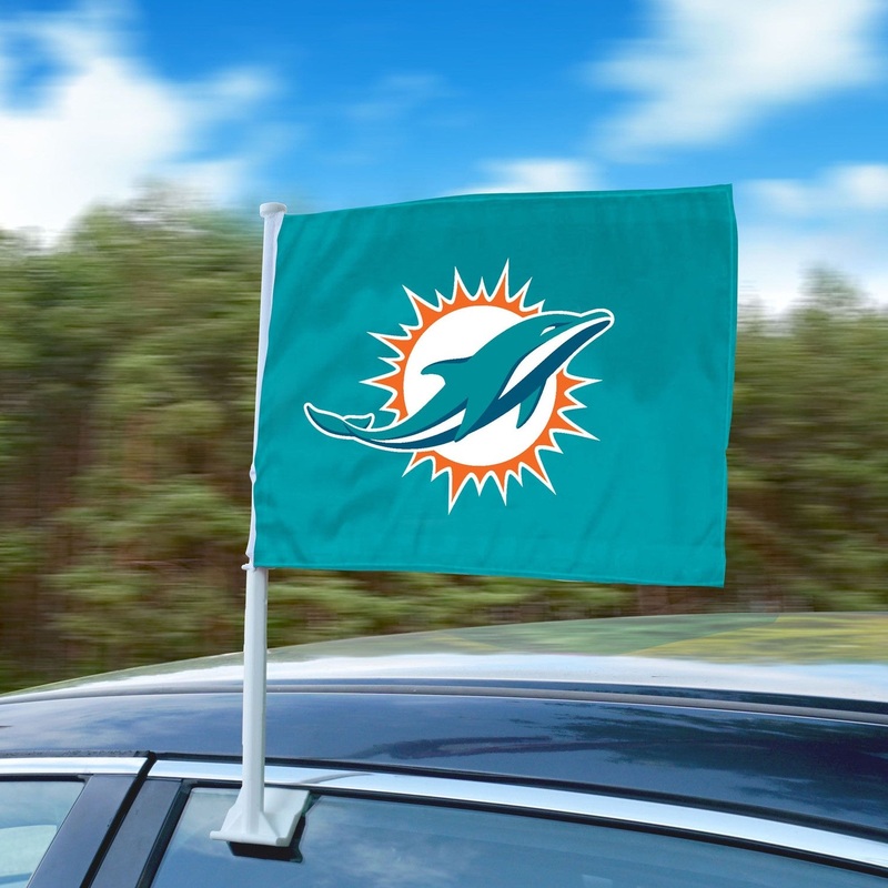 Fanmats Miami Dolphins Car Flag Large 1pc 11 x 14