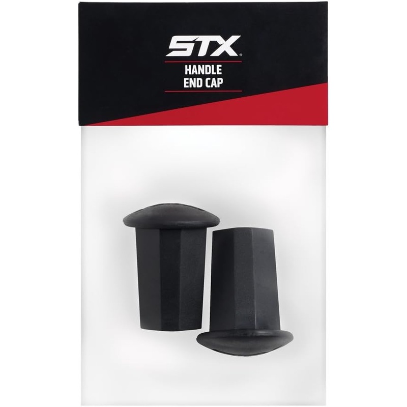 STX Lacrosse Women’s 7/8 Deluxe Stick End Cap – 2-Pack – Black And White