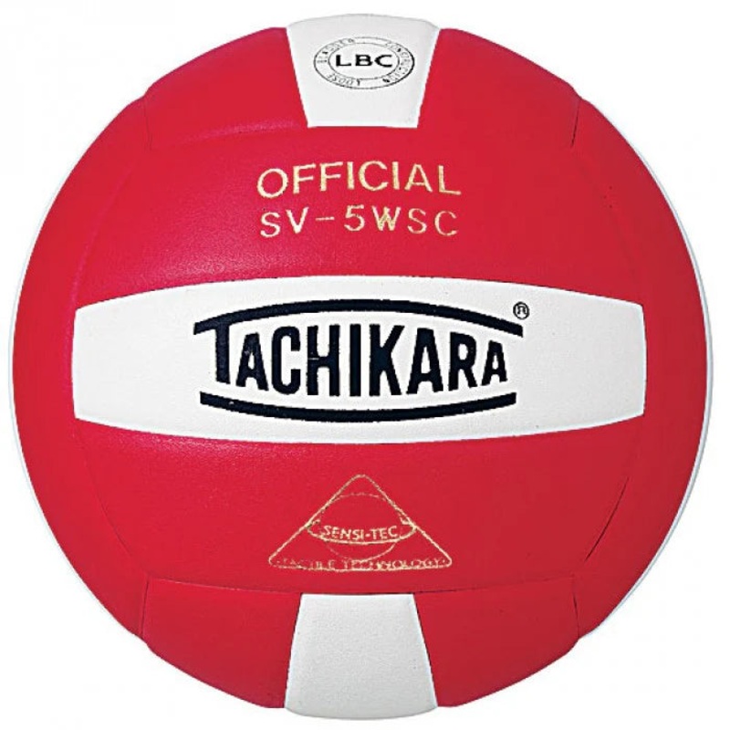 Tachikara SV5-WSC Sensi-Tec Volleyball – Scarlet/White