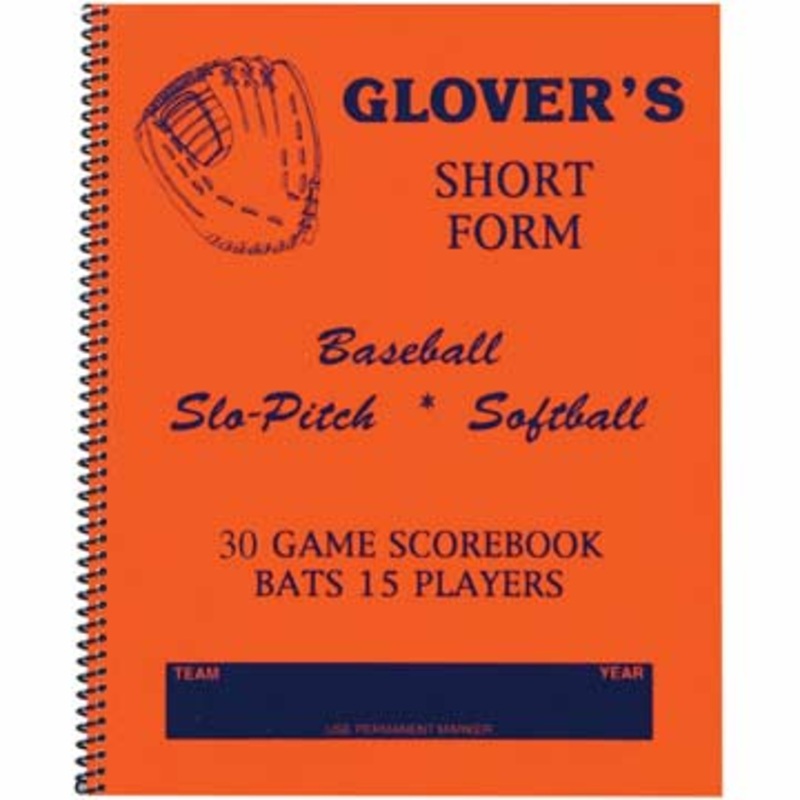 Markwort Glover’s Baseball/Softball Short Form 30-game Scorebook