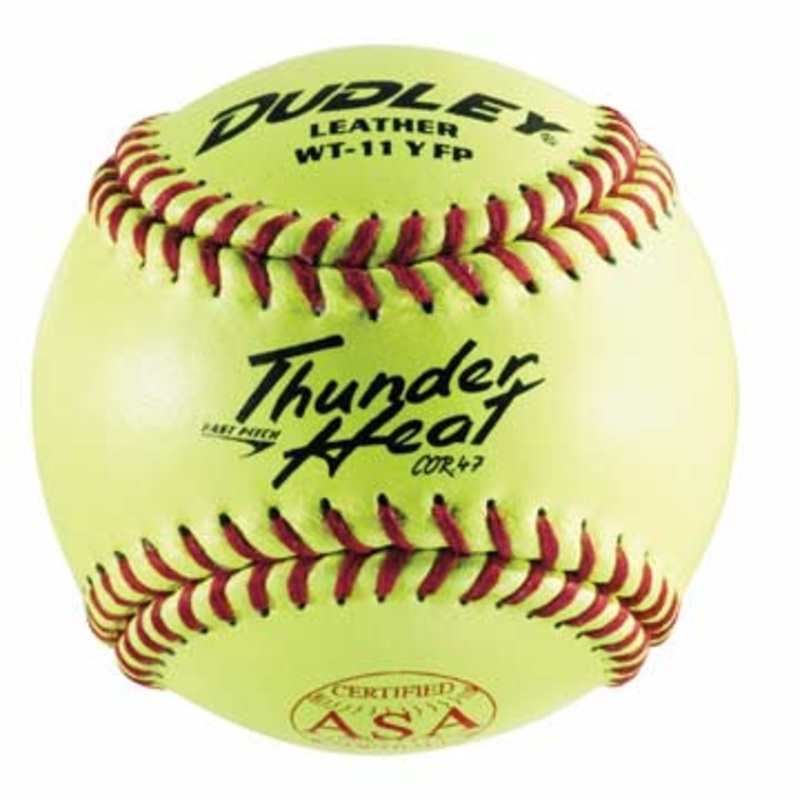 Dudley WT11 Thunder Heat 11 Leather Cover Softballs – Dozen