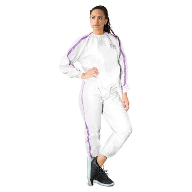Everlast Women’s White & Purple Anti-Microbial Sauna Suit