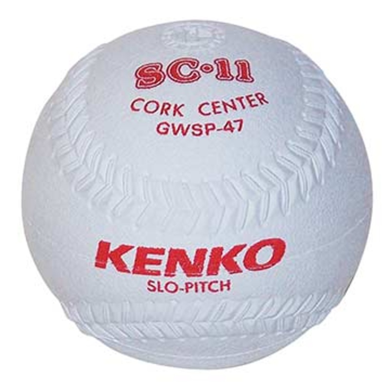 Kenko 11 White Cork Center Softball – Dozen