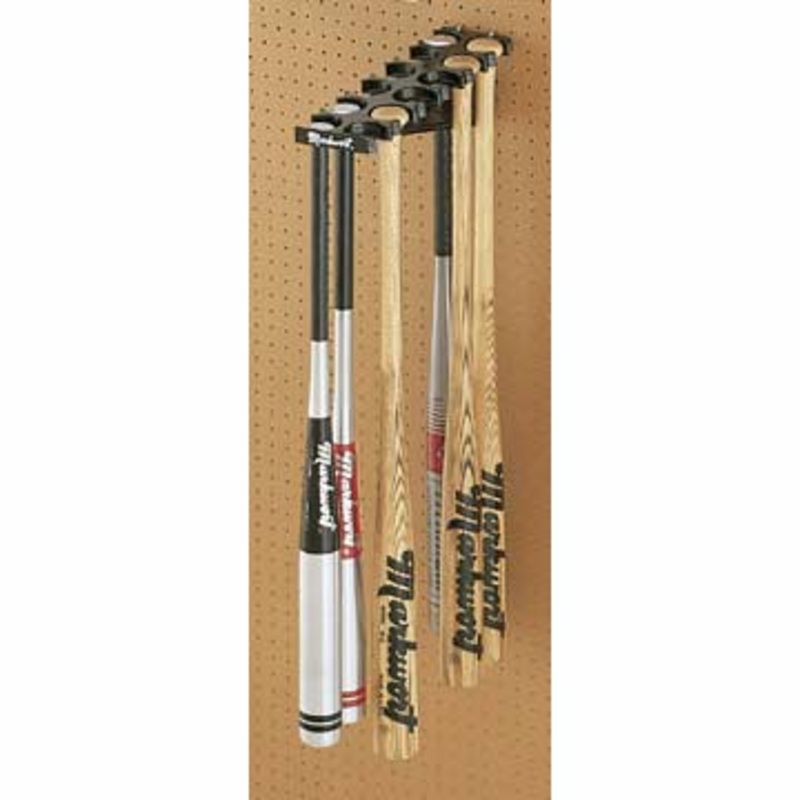 Markwort Black Pegboard Bat Rack