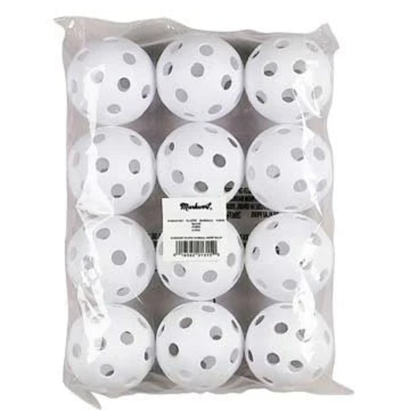 Markwort White Plastic 9 Baseballs – Dozen
