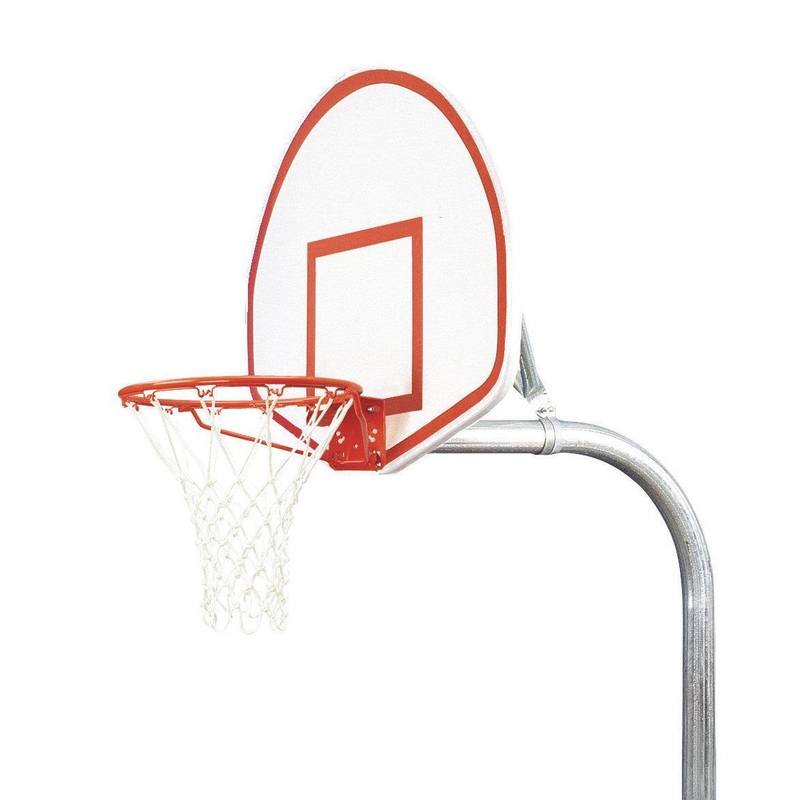 Bison 3-1/2 Tough Duty Finished Aluminum Fan Playground Basketball System