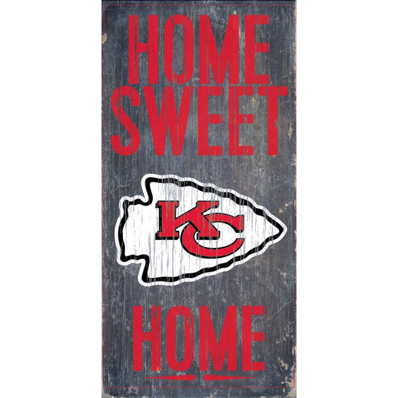 Fan Creations Kansas City Chiefs Home Sweet Home Wood Sign 6×12