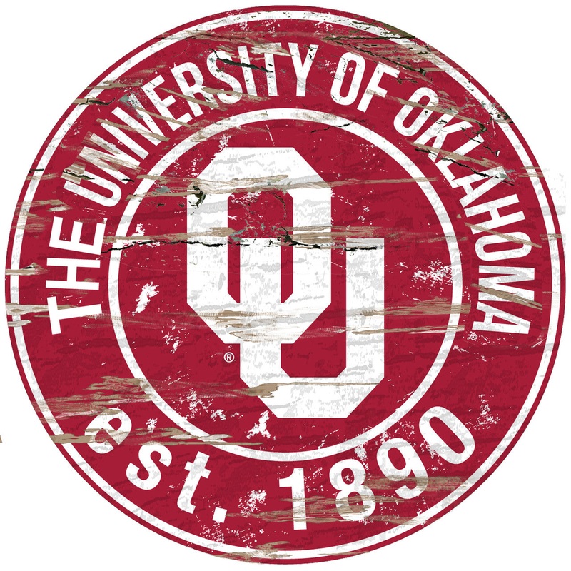 Fan Creations Oklahoma Sooners 24 Round Wood Sign