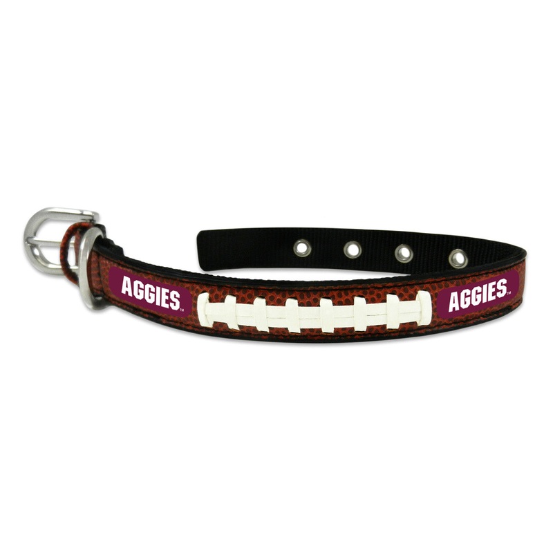 Gamewear Texas A&M Aggies Classic Leather Football Pet Collar Size Small
