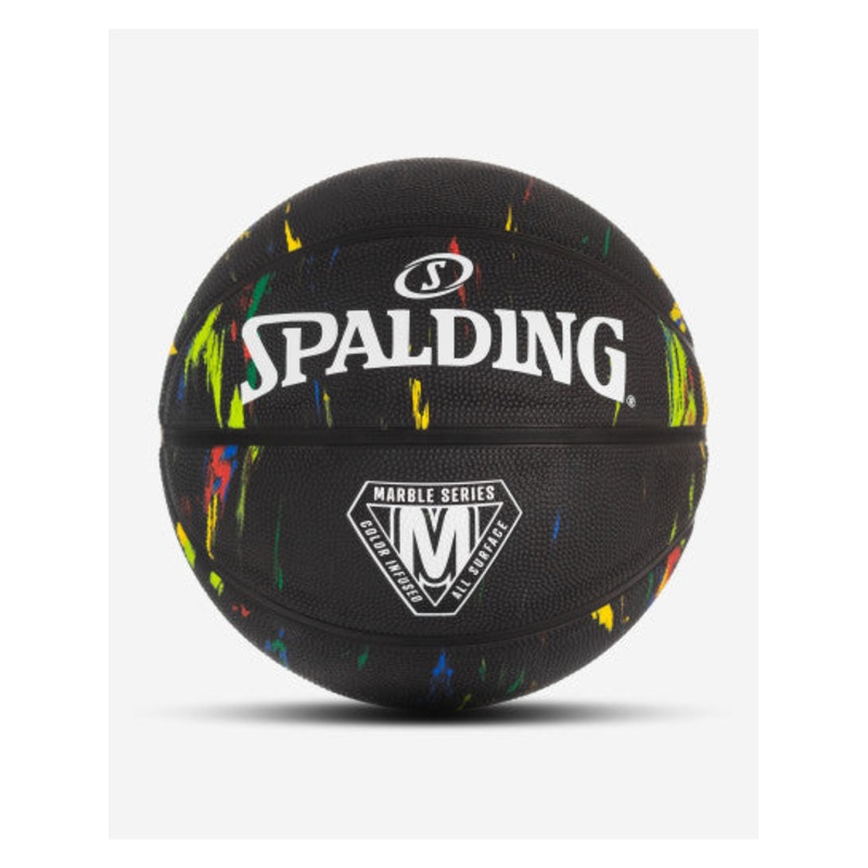 Spalding Marble Series Black Multi-Color Outdoor Basketball