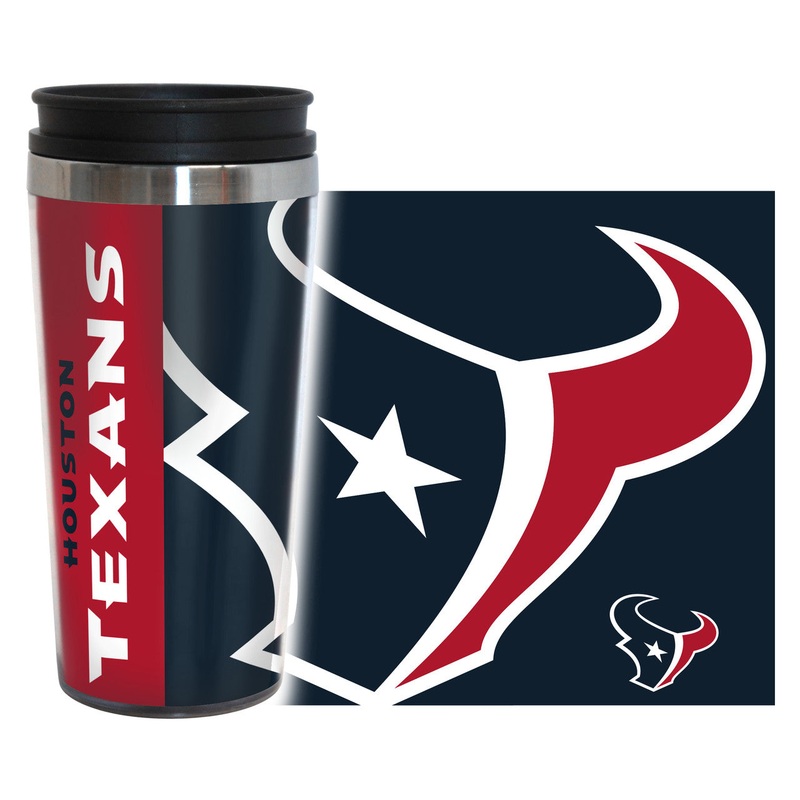 BOELTER Houston Texans Hype Style 14 oz Full Wrap Travel Mug