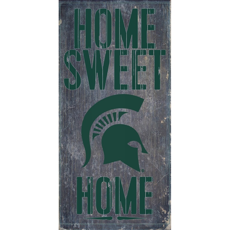 Fan Creations Michigan State Spartans Home Sweet Home Wood Sign 6×12