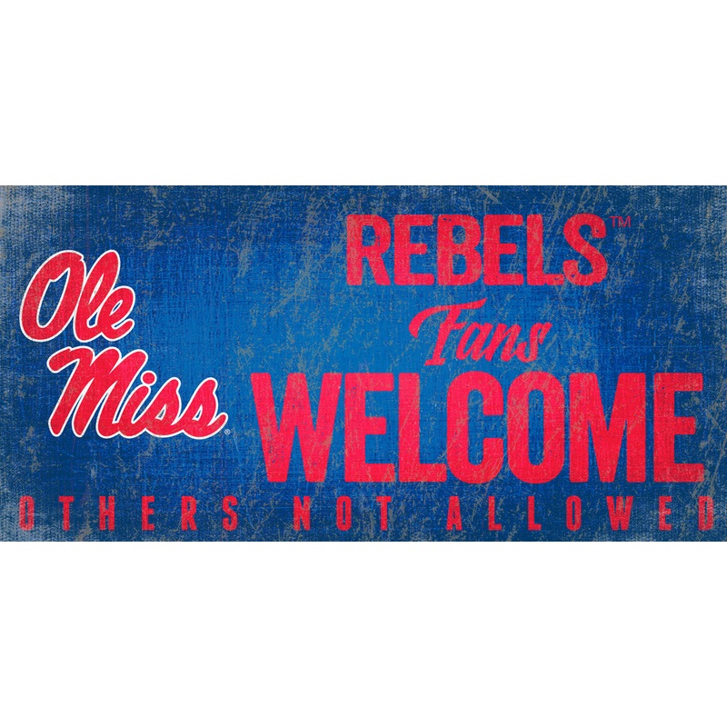 Fan Creations Mississippi Rebels Fans Welcome Wood Sign 12×6