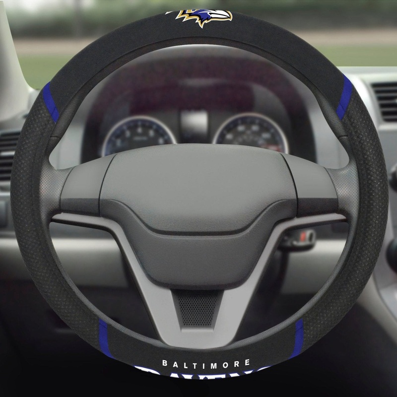 Fanmats Baltimore Ravens Embroidered Steering Wheel Cover