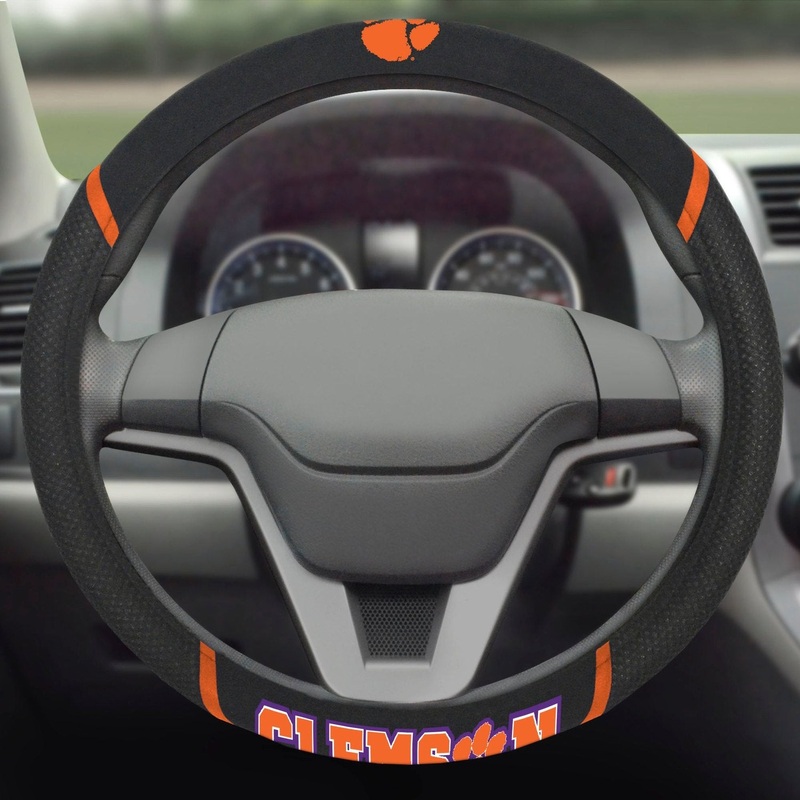 Fanmats Clemson Tigers Embroidered Steering Wheel Cover
