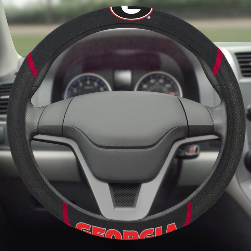 Fanmats Georgia Bulldogs Embroidered Steering Wheel Cover
