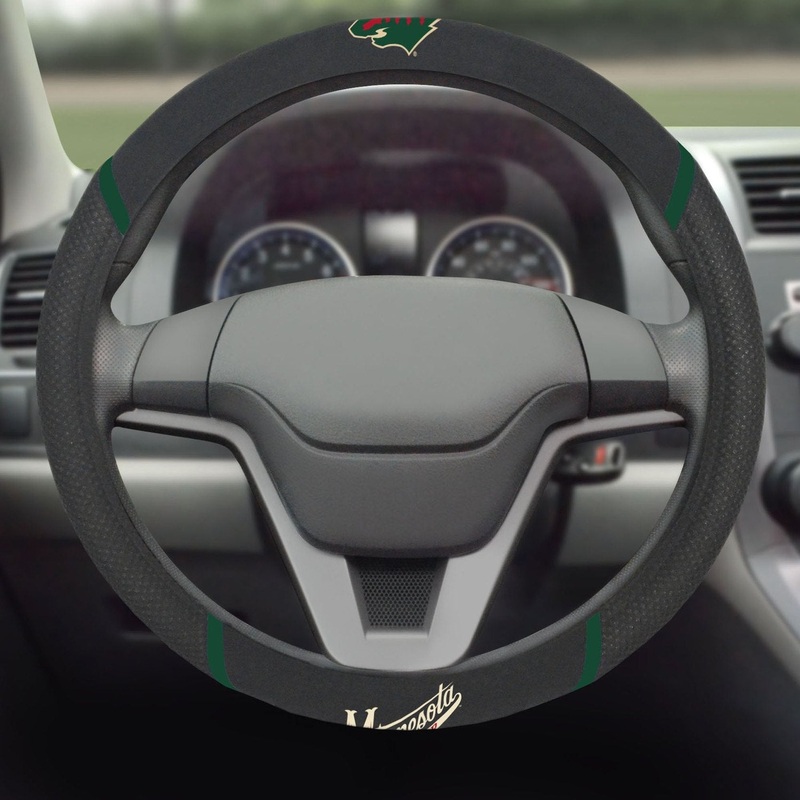 Fanmats Minnesota Wild Embroidered Steering Wheel Cover