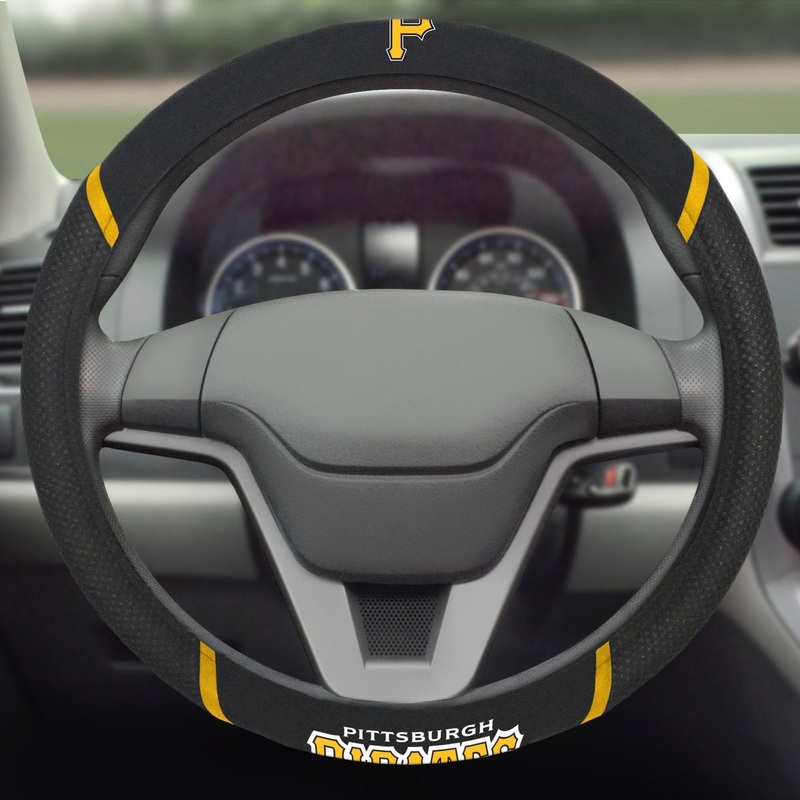 Fanmats Pittsburgh Pirates Embroidered Steering Wheel Cover