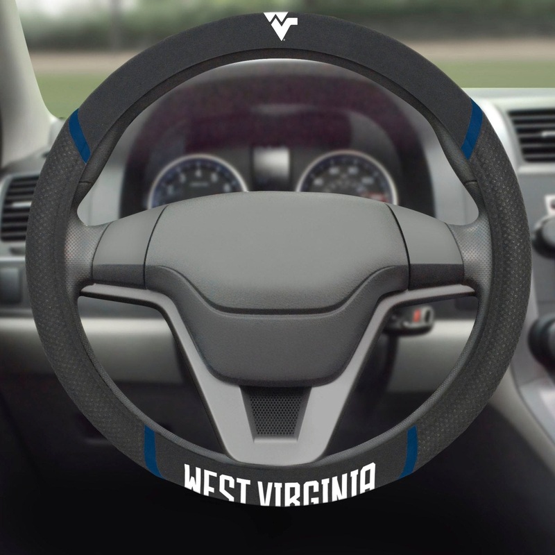 Fanmats West Virginia Mountaineers Embroidered Steering Wheel Cover