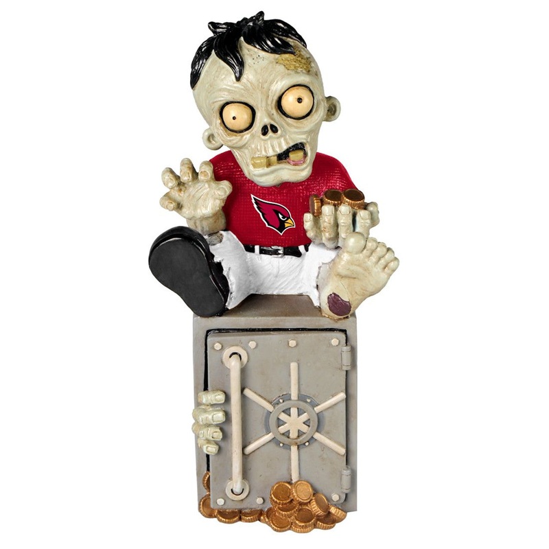 Forever Collectibles Arizona Cardinals Zombie Bank Figurine