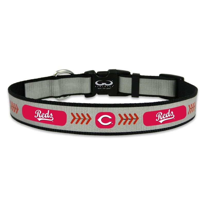 Gamewear Cincinnati Reds Reflective Baseball Pet Collar Size Medium