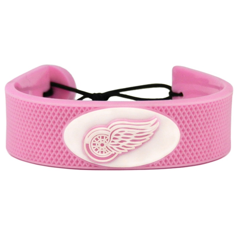 Gamewear Detroit Red Wings Pink Hockey Bracelet