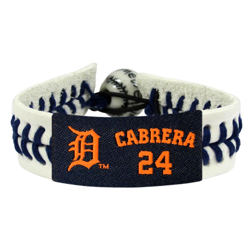 Gamewear Detroit Tigers Genuine Baseball Bracelet Miguel Cabrera