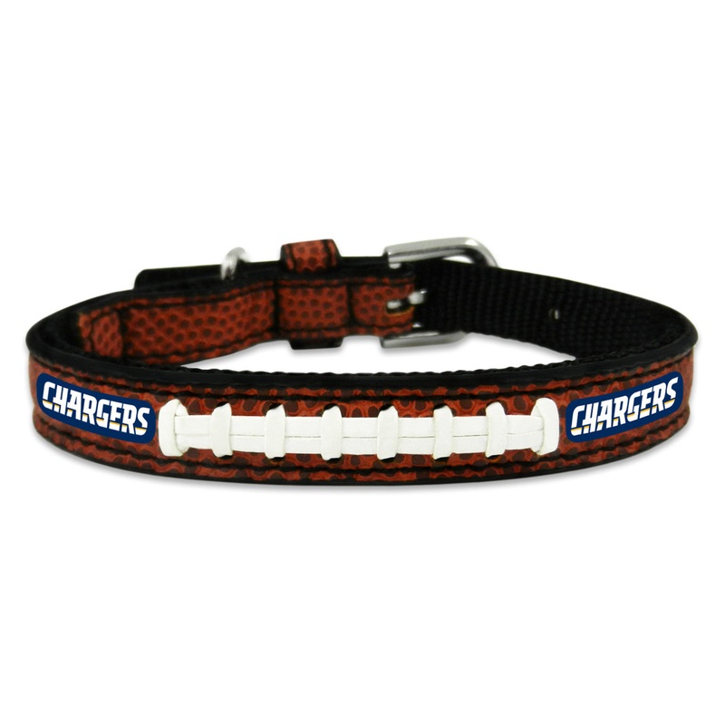 Gamewear Los Angeles Chargers Leather Classic Football Pet Collar Size Toy