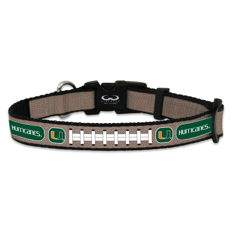 Gamewear Miami Hurricanes Reflective Football Pet Collar Toy