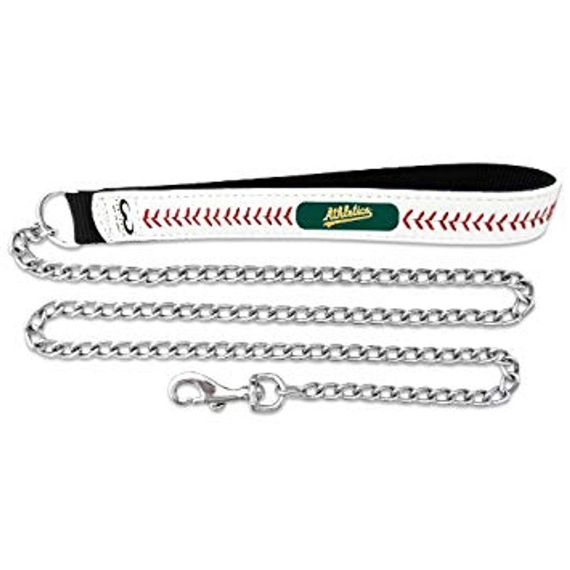 Gamewear Oakland Athletics Leather Baseball Pet Leash Size Large