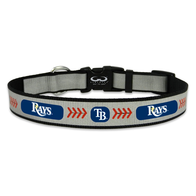 Gamewear Tampa Bay Rays Reflective Baseball Pet Collar Size Large