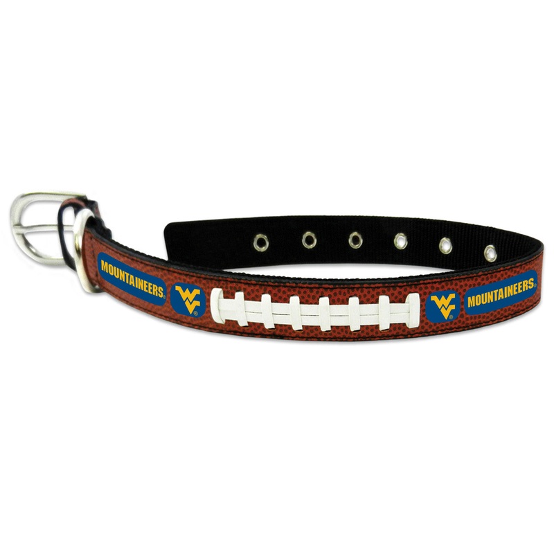 Gamewear West Virginia Mountaineers Classic Leather Football Pet Collar Size Large