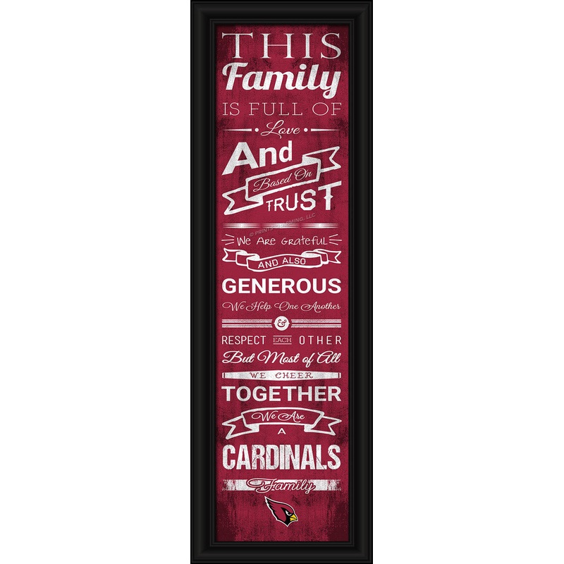 Prints Charming Arizona Cardinals Family Cheer Print 8×24