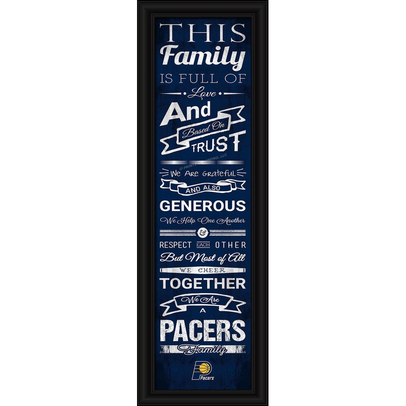 Prints Charming Indiana Pacers Family Cheer Print 8×24