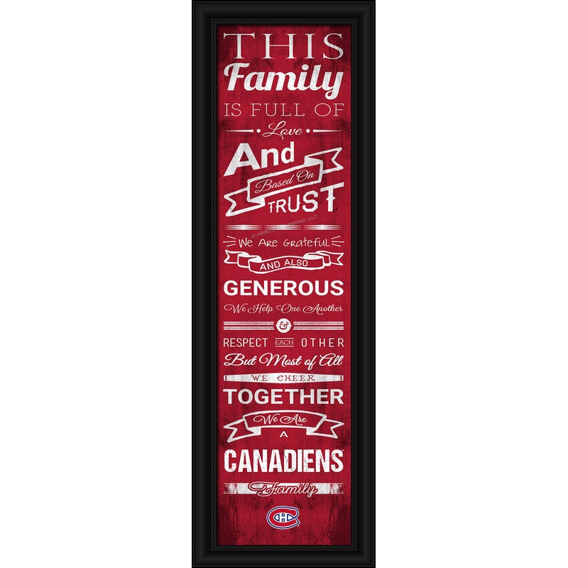 Prints Charming Montreal Canadiens Family Cheer Print 8×24