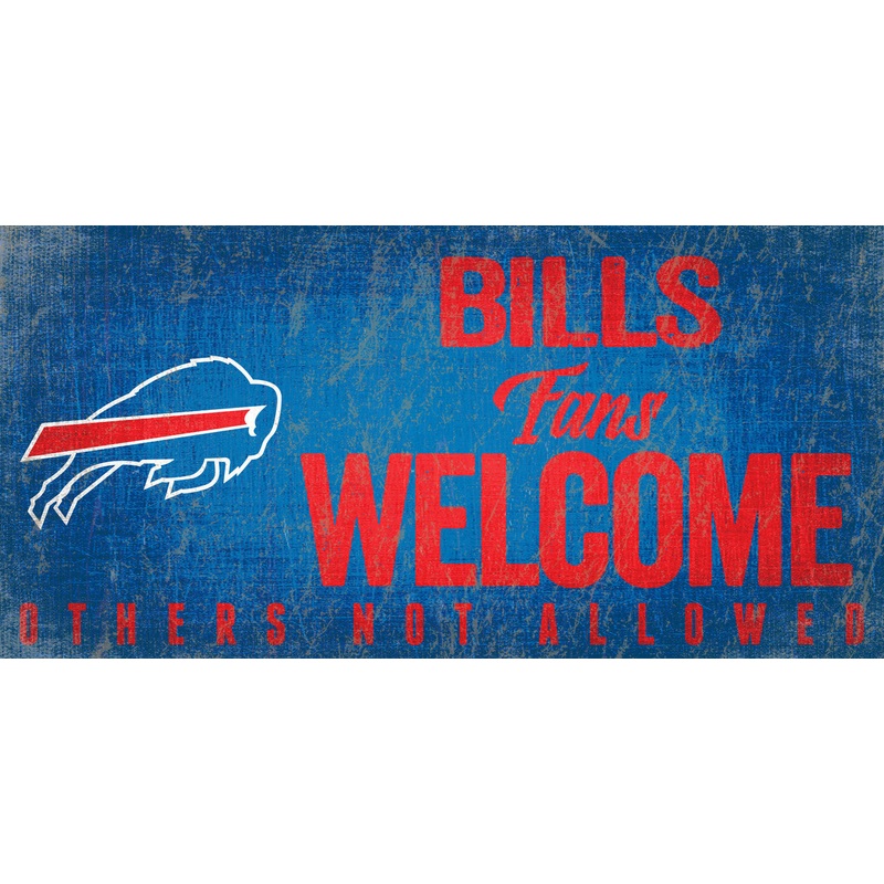 Fan Creations Buffalo Bills Fans Welcome Wood Sign 12×6