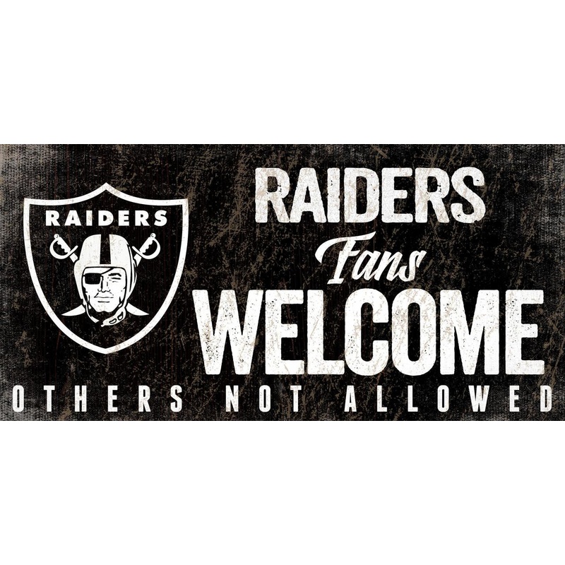 Fan Creations Las Vegas Raiders Fans Welcome Wood Sign 12×6