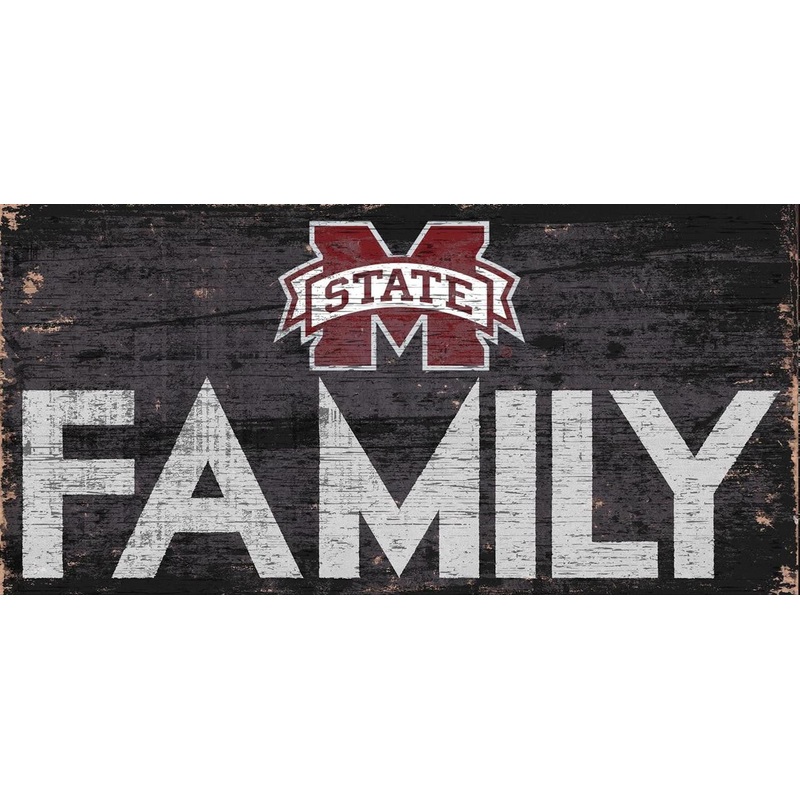 Fan Creations Mississippi State Bulldogs Family Design Wood Sign 12×6