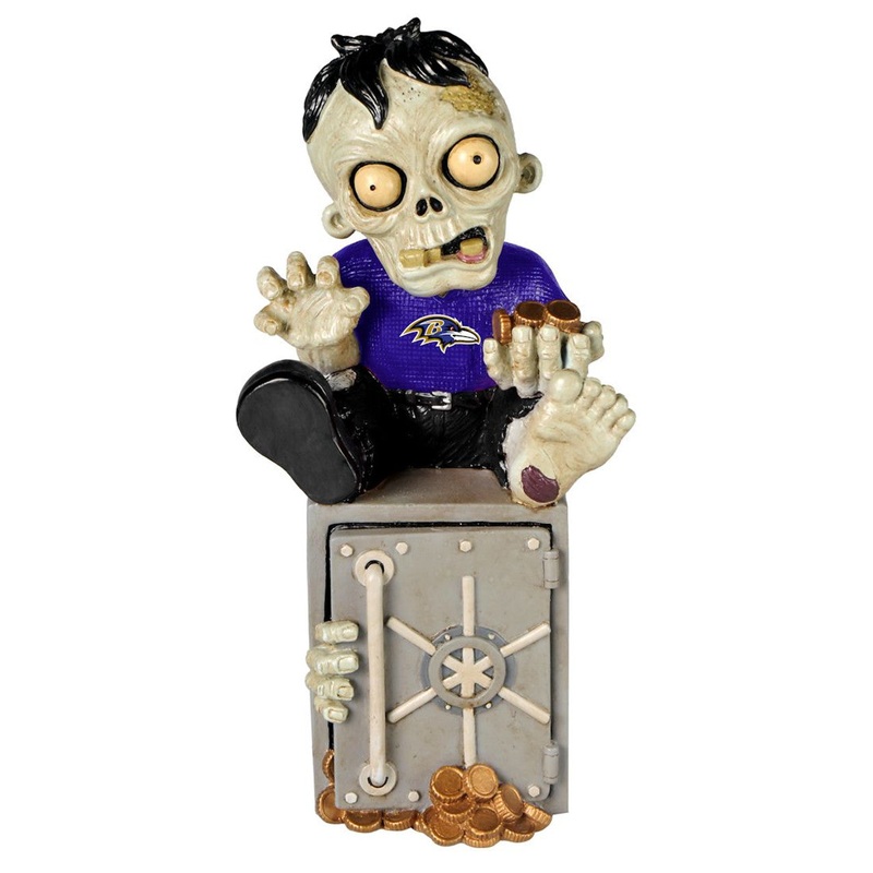 Forever Collectibles Baltimore Ravens Zombie Bank Figurine
