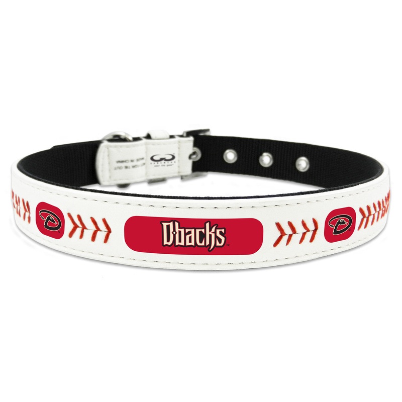 Gamewear Arizona Diamondbacks Leather Classic Baseball Pet Collar Size Medium