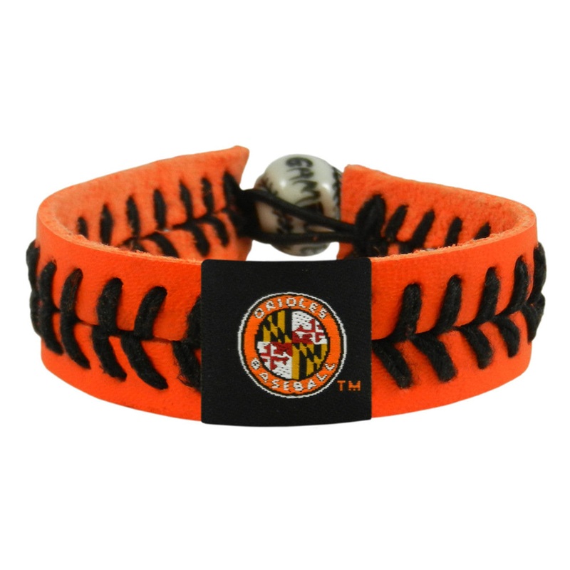 Gamewear Baltimore Orioles Team Color Jersey Sleeve Logo Baseball Bracelet